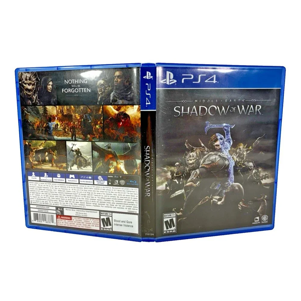 Middle-earth: Shadow of War Sony PlayStation 4 WB Games 2017  Complete Tested
